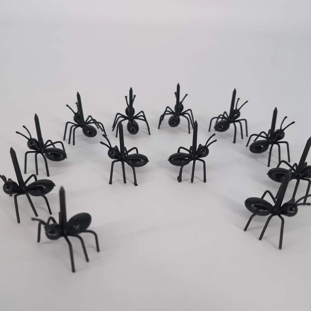 12 Reusable Ant Shaped Unbranded Black Toothpicks Fruit Forks Party Decor - NWOT